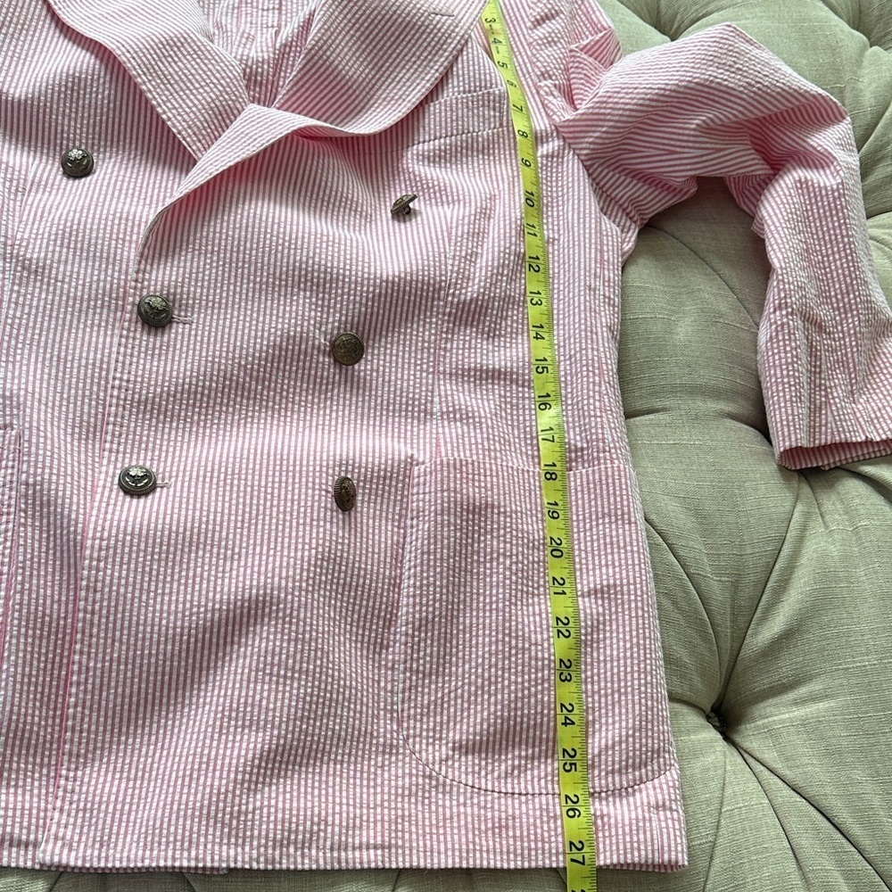 Phineas Cole Men's Pink Striped Double-Breasted Blazer - Picture 13 of 13